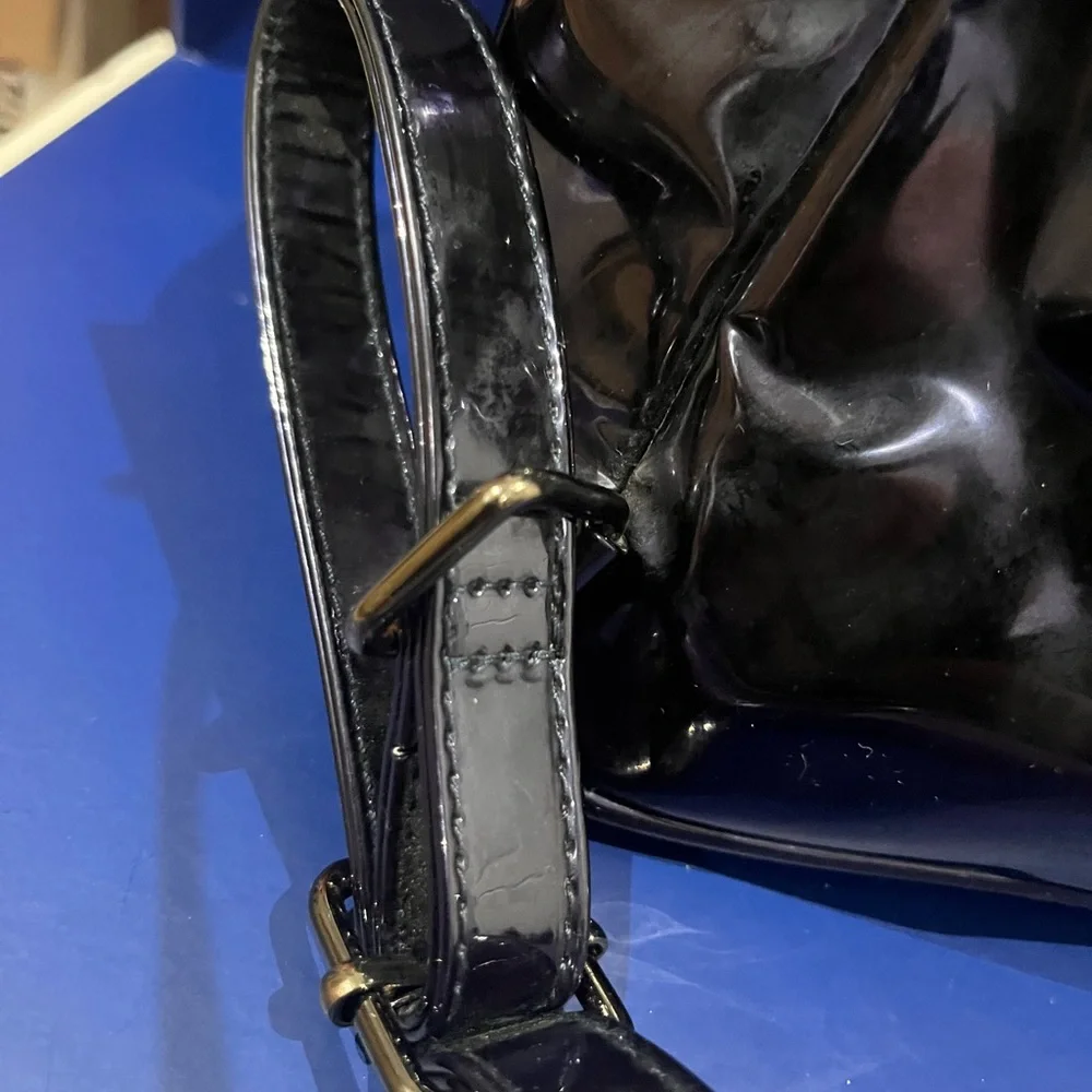 Call It Spring Shiny Dark Purple Navy Backpack - Picture 10 of 15